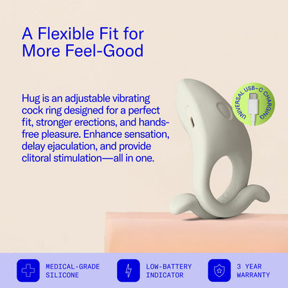 DAME - HUG VIBRATING COUPLES RING FOG