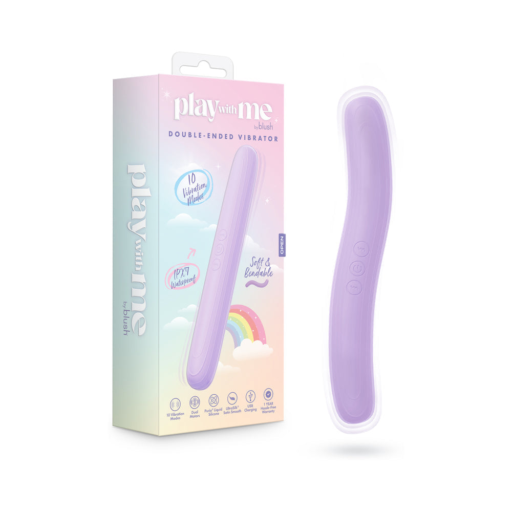 BLUSH - PLAY WITH ME SILICONE DOUBLE ENDED VIBRATOR