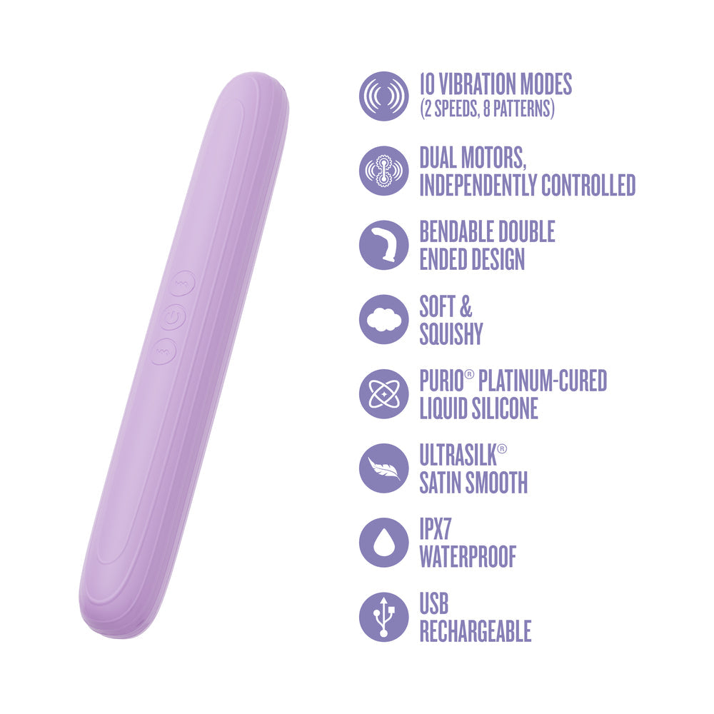 BLUSH - PLAY WITH ME SILICONE DOUBLE ENDED VIBRATOR