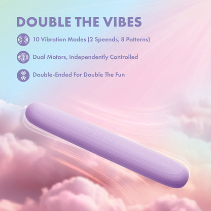 BLUSH - PLAY WITH ME SILICONE DOUBLE ENDED VIBRATOR