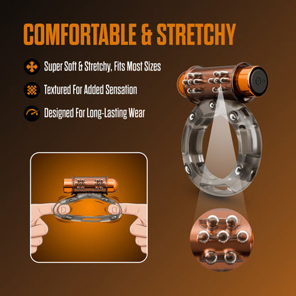 BLUSH - STAY HARD VIBRATING COCK RING SET WITH SLEEVE 3