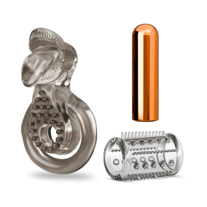 BLUSH - STAY HARD VIBRATING COCK RING SET WITH SLEEVE 5