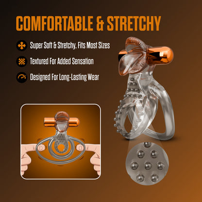 BLUSH - STAY HARD VIBRATING COCK RING SET WITH SLEEVE 5