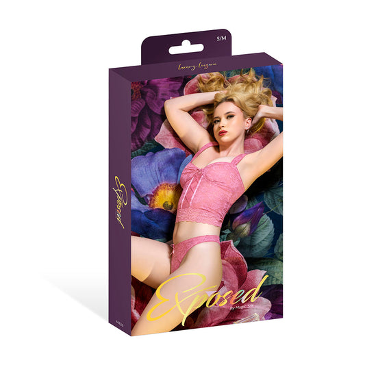 MAGIC SILK - WISTERIA MIST BUSTIER CAMI & THONG SET