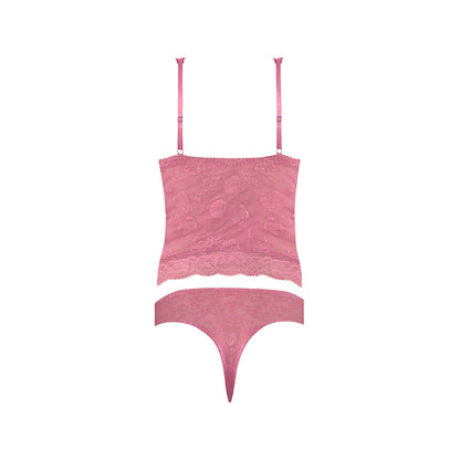 MAGIC SILK - WISTERIA MIST BUSTIER CAMI & THONG SET