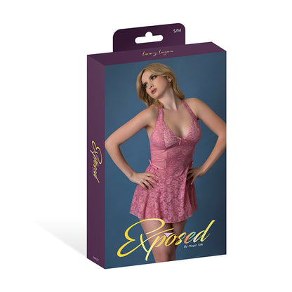 MAGIC SILK - WISTERIA MIST HALTER BABYDOLL & G SET