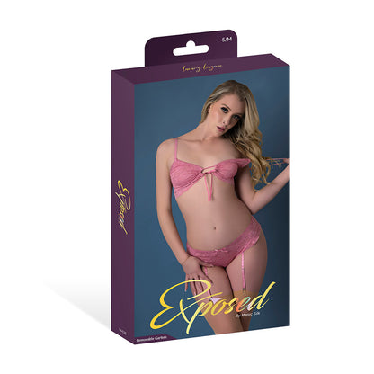 MAGIC SILK - WISTERIA MIST BRALETTE & PANTY WITH REMOVABLE GARTERS