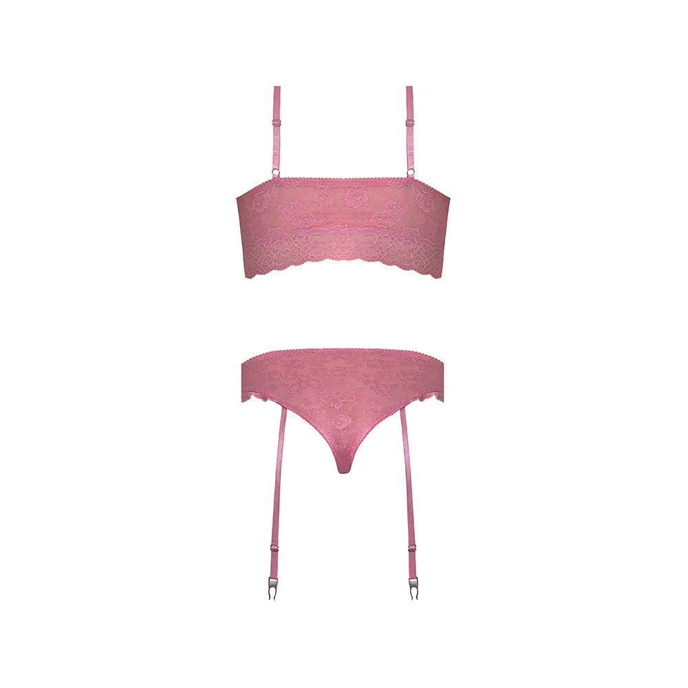MAGIC SILK - WISTERIA MIST BRALETTE & PANTY WITH REMOVABLE GARTERS