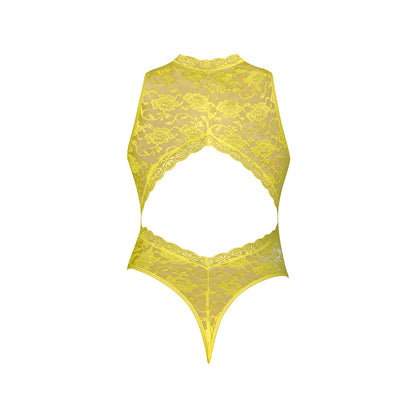 MAGIC SILK - DAFFODIL DREAMS TEDDY WITH SNAP CROTCH YELLOW QUEEN SIZE
