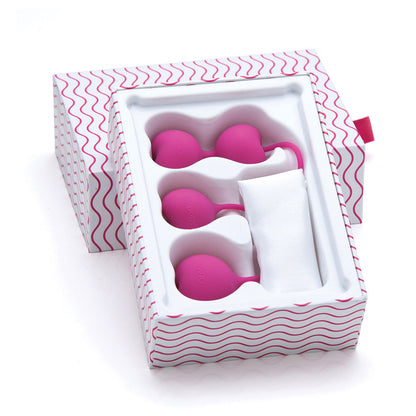 OHMIBOD LOVELIFE FLEX KEGEL EXERCISER 3-PIECE SET PINK