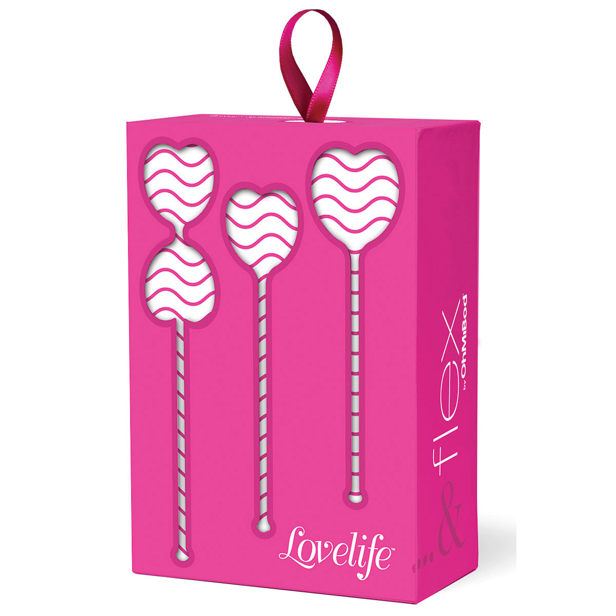 OHMIBOD LOVELIFE FLEX KEGEL EXERCISER 3-PIECE SET PINK