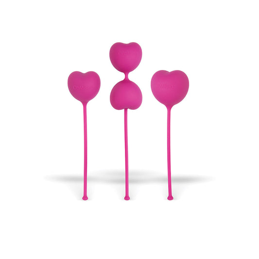 OHMIBOD LOVELIFE FLEX KEGEL EXERCISER 3-PIECE SET PINK