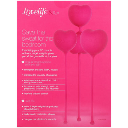 OH MI BOD - LOVELIFE FLEX KEGEL EXERCISER 3-PIECE SET PINK