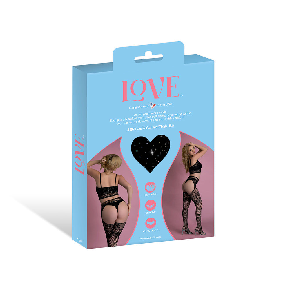 MAGIC SILK - SEAMLESS CAMI & GARTERED THIGH HIGH