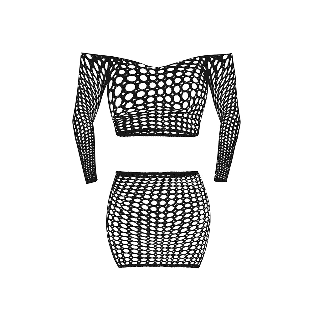 MAGIC SILK - SEAMLESS OFF SHOULDER CROP TOP & SKIRT