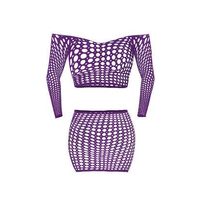 MAGIC SILK - SEAMLESS OFF SHOULDER CROP TOP & SKIRT