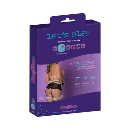 MAGIC SILK - SEXY TIME FRILLS & THRILLS BLACK QUEEN SIZE
