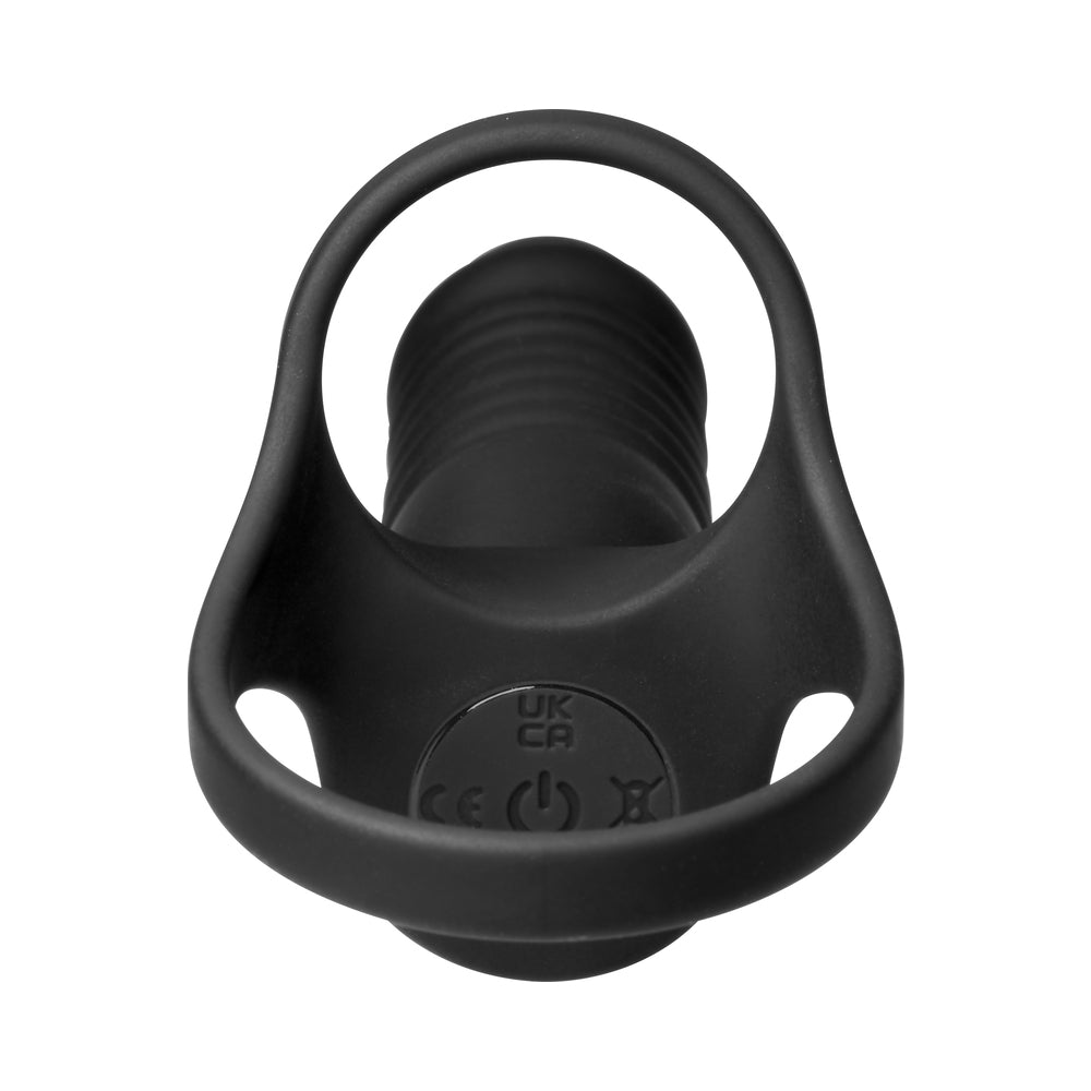 CURVE NOVELTIES - JOCK ENHANCERS DOUBLE THRUST THRUSTING & VIBRATING DOUBLE PENETRATION C-RING W/ REMOTE