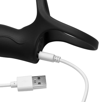 CURVE NOVELTIES - JOCK ENHANCERS DOUBLE THRUST THRUSTING & VIBRATING DOUBLE PENETRATION C-RING W/ REMOTE