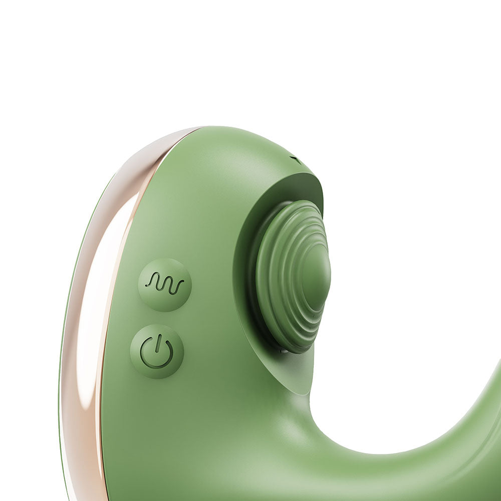BMS - SWAN REIGN DUAL STIMULATOR GREEN
