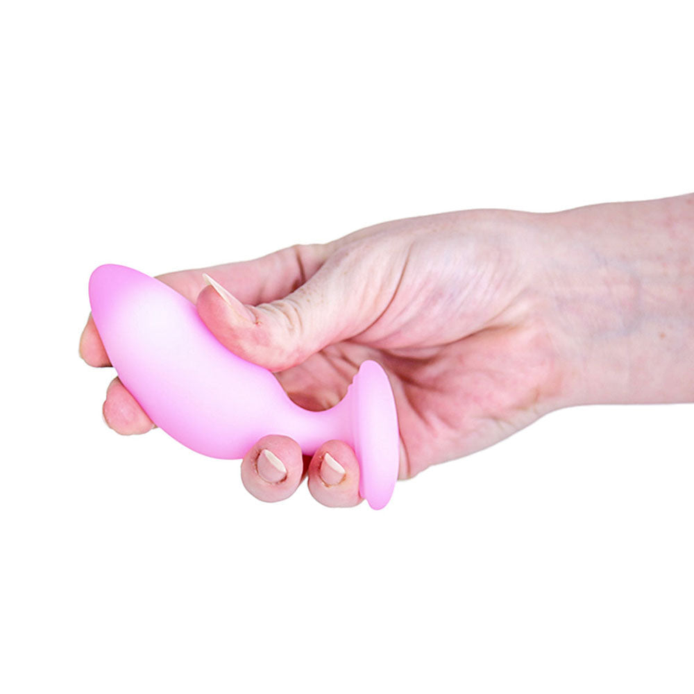 BMS - SOFTIES DUAL LAYER BUTT PLUG 4 IN. PINK