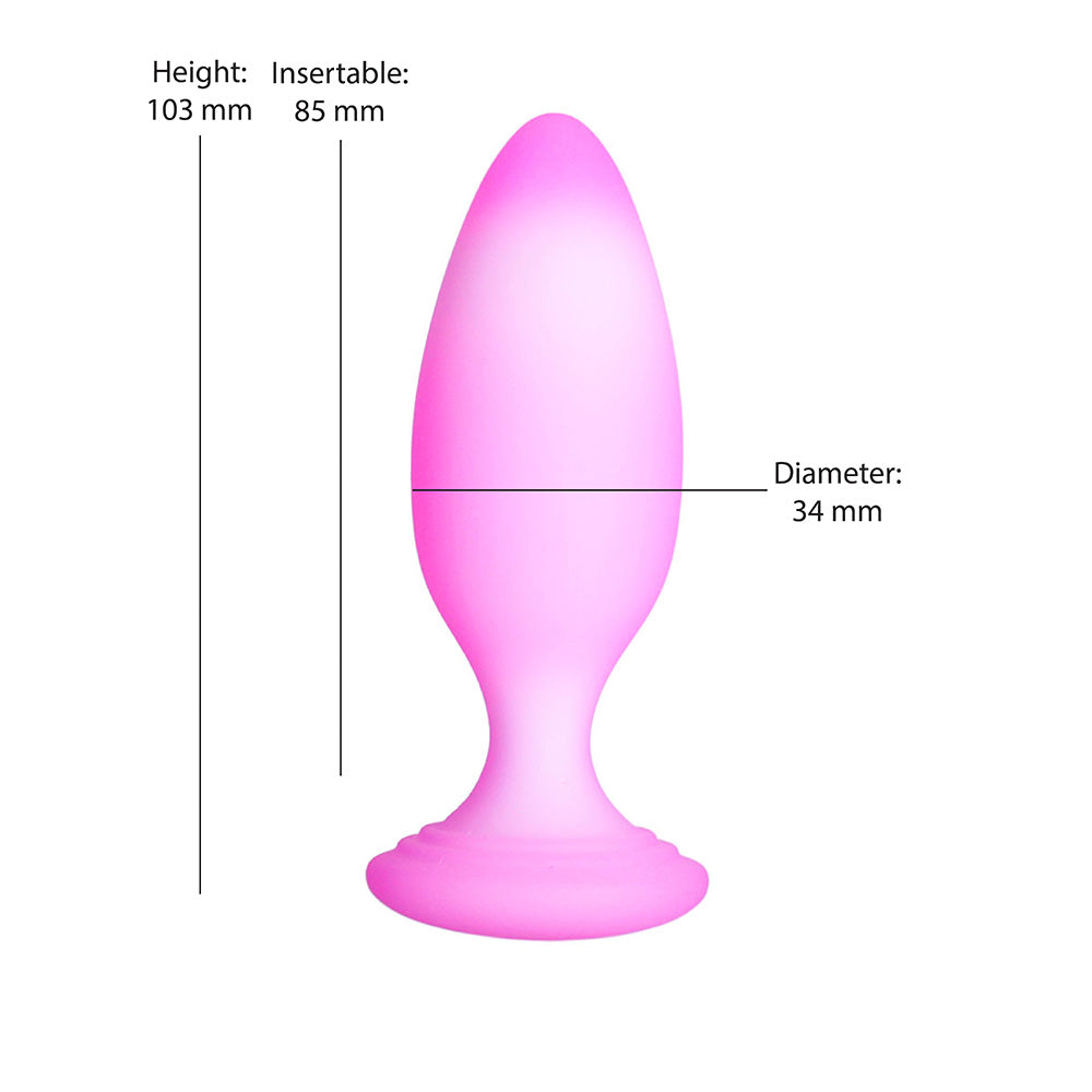 BMS - SOFTIES DUAL LAYER BUTT PLUG 4 IN. PINK
