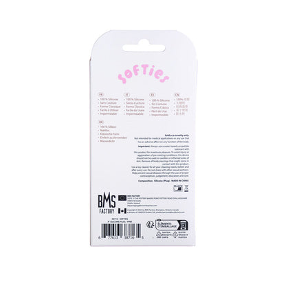 BMS - SOFTIES DUAL LAYER BUTT PLUG 4 IN. PINK