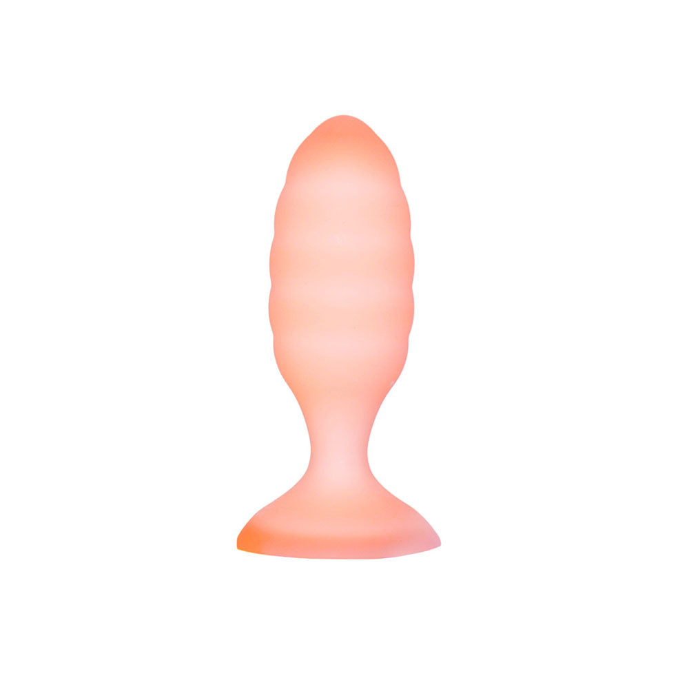 BMS - SOFTIES DUAL LAYER BUTT PLUG 4 IN. ORANGE