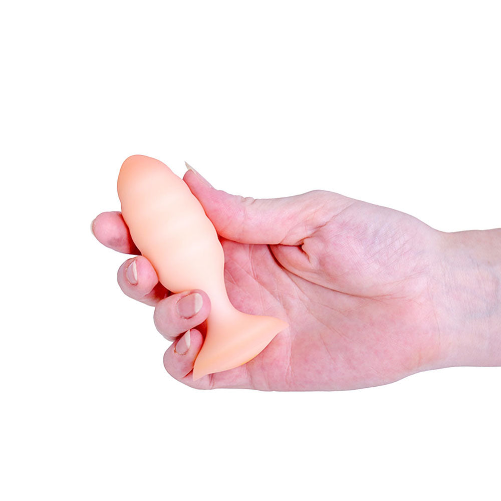 BMS - SOFTIES DUAL LAYER BUTT PLUG 4 IN. ORANGE