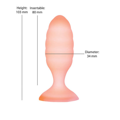 BMS - SOFTIES DUAL LAYER BUTT PLUG 4 IN. ORANGE