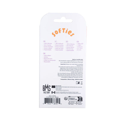 BMS - SOFTIES DUAL LAYER BUTT PLUG 4 IN. ORANGE