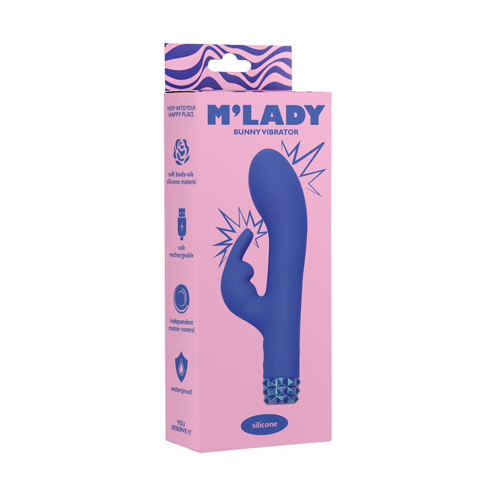 BMS - M''LADY BUNNY VIBRATOR 6 IN. BLUE
