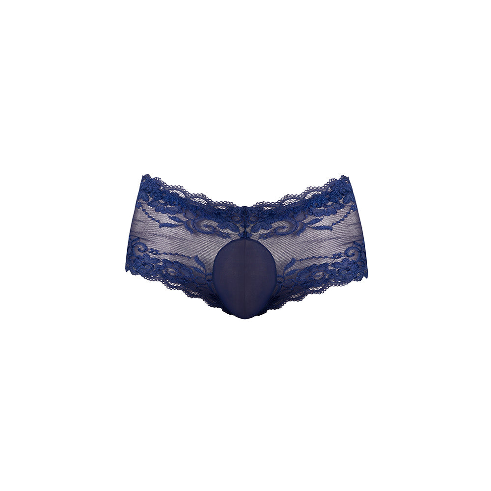 MALE POWER - SASSY LACE MINI SHORT SHEER POUCH