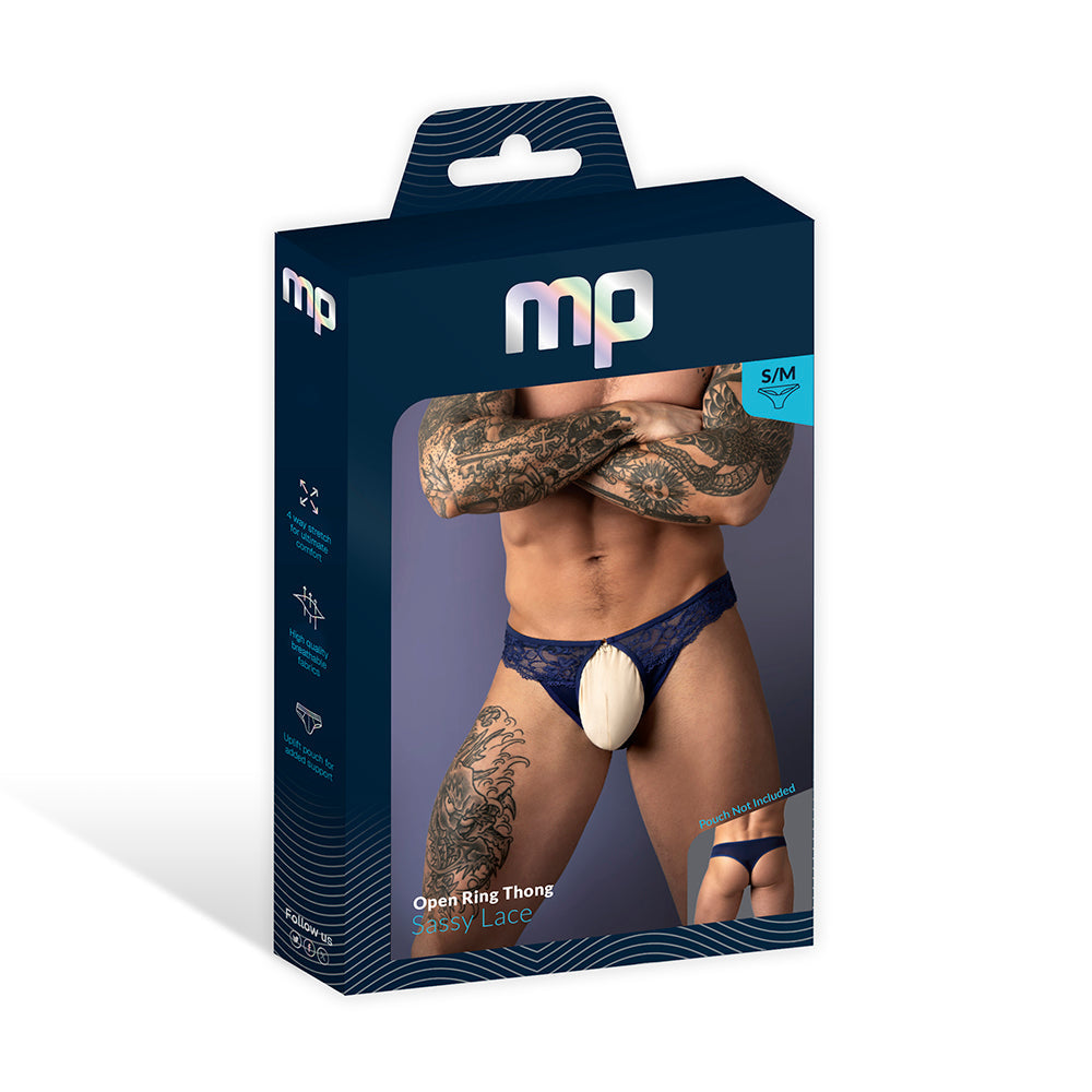 MALE POWER - SASSY LACE OPEN RING THONG