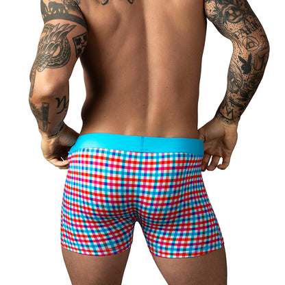 MALE POWER - SO CUMFY GINGHAM BOXER BRIEF