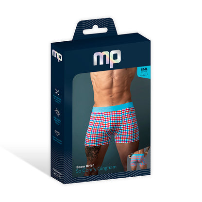 MALE POWER - SO CUMFY GINGHAM BOXER BRIEF