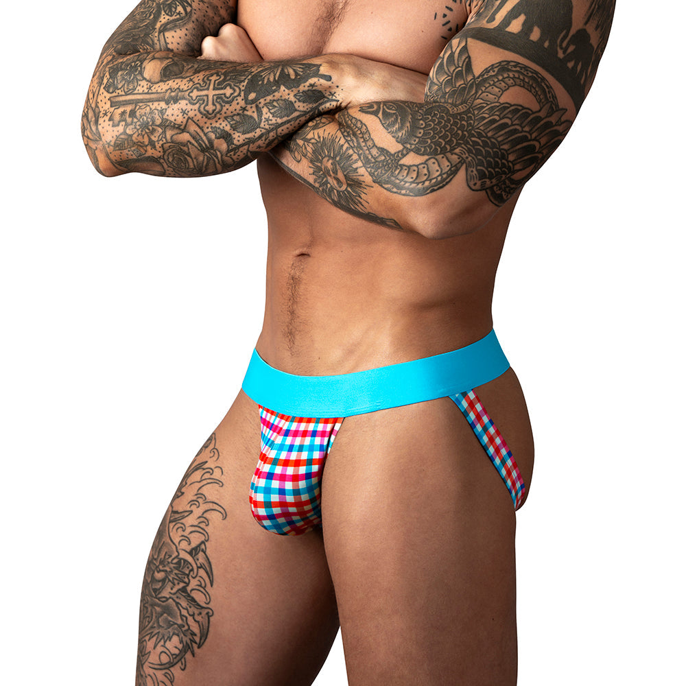 MALE POWER - SO CUMFY GINGHAM JOCK
