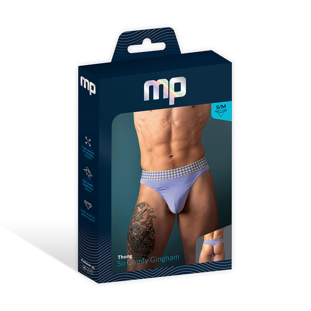 MALE POWER - SO CUMFY GINGHAM THONG