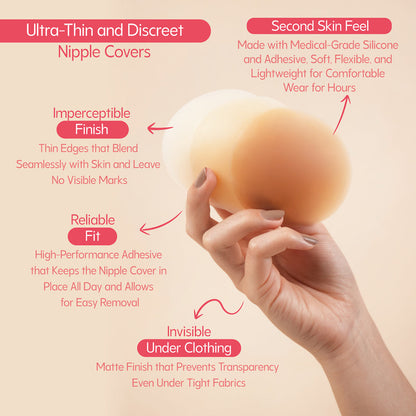 UVA - CIRCULAR NIPPLE COVERS COCOA