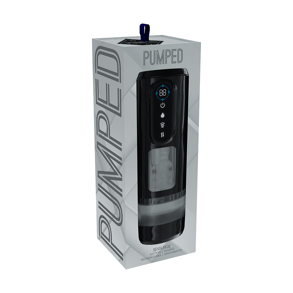 SHOTS - PUMPED SENSURGE AUTOMATIC RECHARGEABLE HEATING SUCTION MASTURBATOR