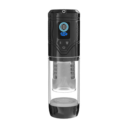 SHOTS - PUMPED SENSURGE AUTOMATIC RECHARGEABLE HEATING SUCTION MASTURBATOR