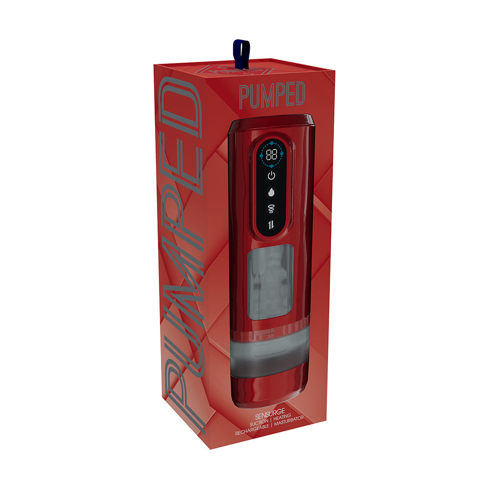 SHOTS - PUMPED SENSURGE AUTOMATIC RECHARGEABLE HEATING SUCTION MASTURBATOR