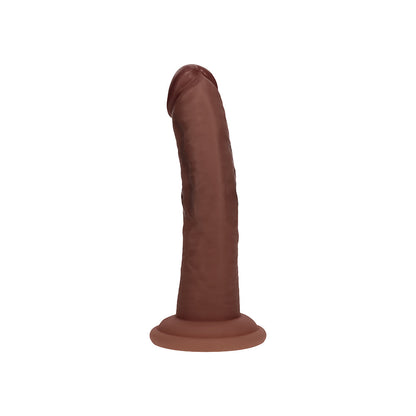 SHOTS - REALROCK DUAL DENSITY SILICONE REALISTIC CURVED DILDO 6 IN.