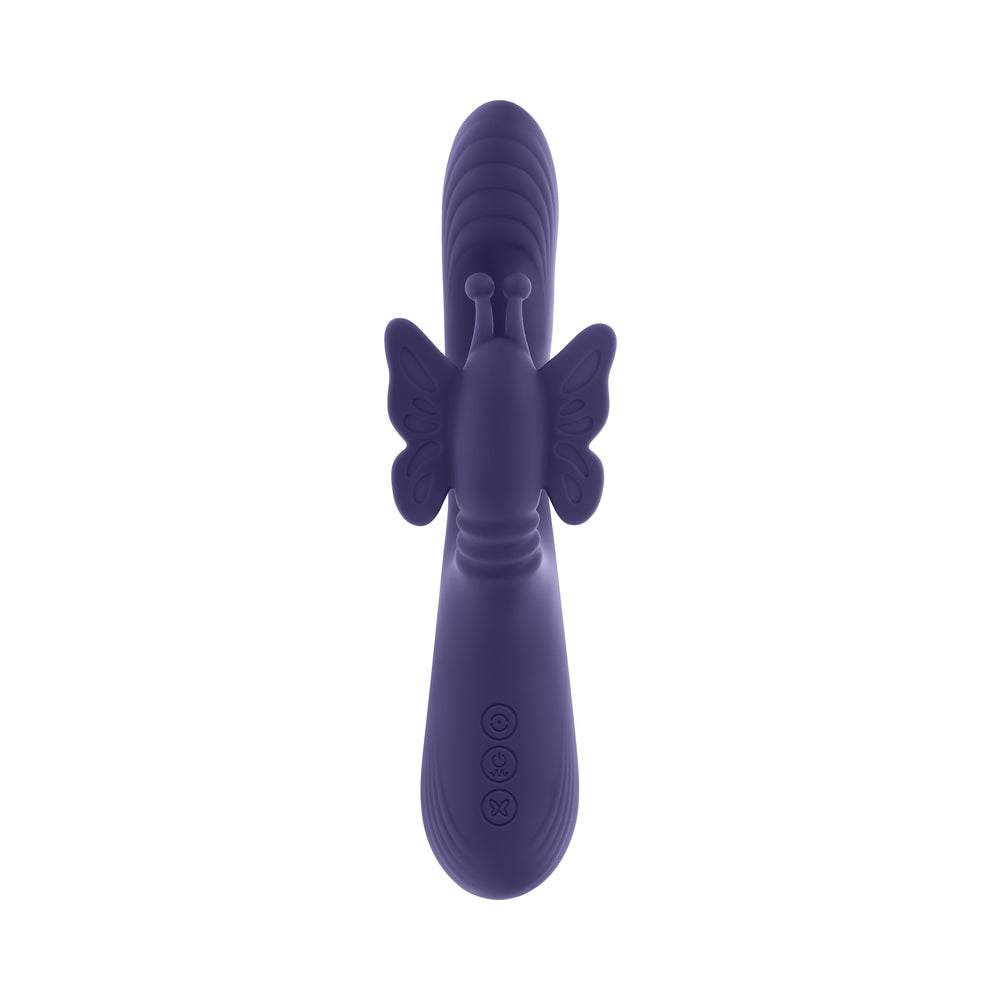 EVOLVED - WINGS OF FRENZY THRUSTING BUTTERFLY DUAL STIMULATOR PURPLE