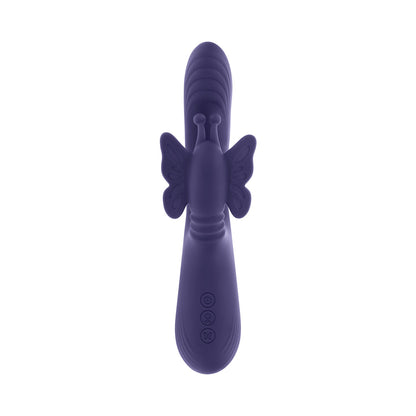 EVOLVED - WINGS OF FRENZY THRUSTING BUTTERFLY DUAL STIMULATOR PURPLE