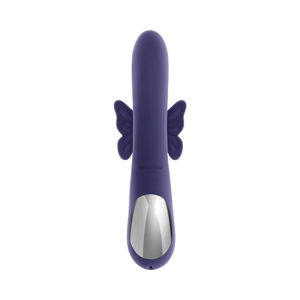 EVOLVED - WINGS OF FRENZY THRUSTING BUTTERFLY DUAL STIMULATOR PURPLE
