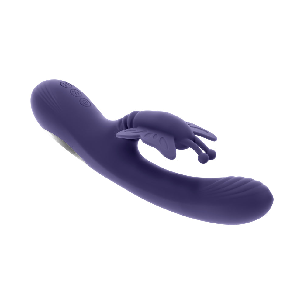 EVOLVED - WINGS OF FRENZY THRUSTING BUTTERFLY DUAL STIMULATOR PURPLE