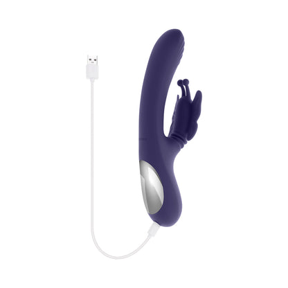 EVOLVED - WINGS OF FRENZY THRUSTING BUTTERFLY DUAL STIMULATOR PURPLE