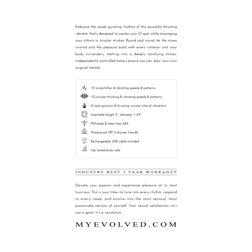 EVOLVED - RUB ME TENDER G-SPOT GYRATION & THRUSTING MINT