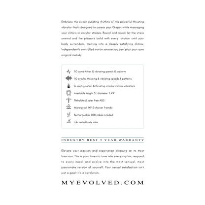 EVOLVED - RUB ME TENDER G-SPOT GYRATION & THRUSTING MINT